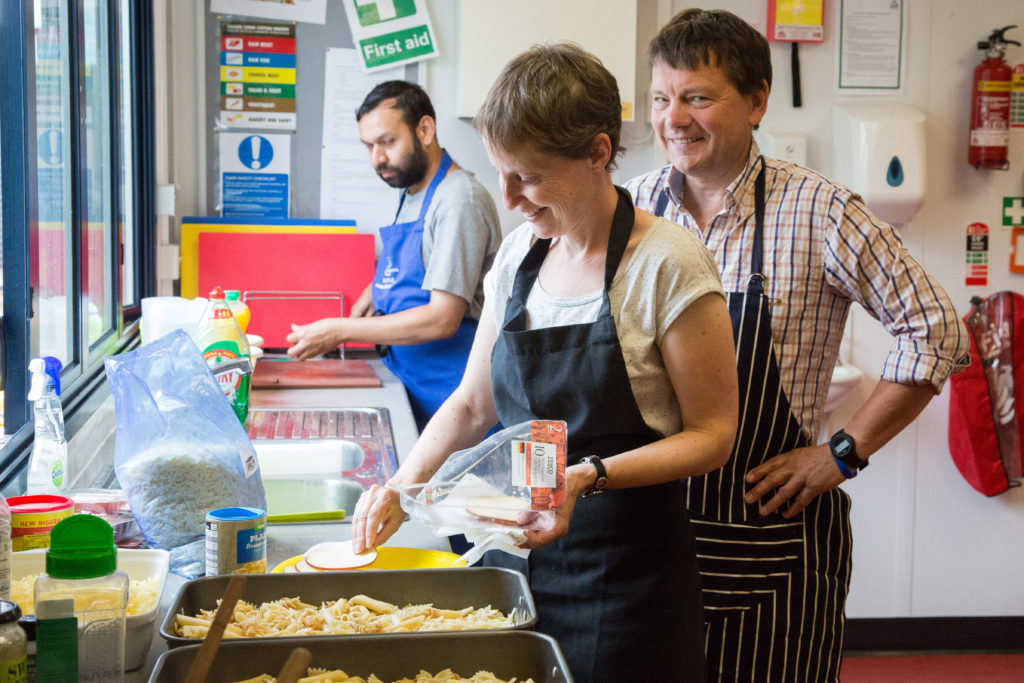 The Vench holiday hunger lunch club food preparation